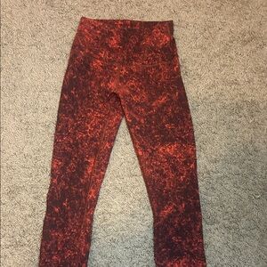 Lululemon Red and Black Patterned Align Leggings